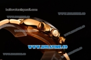 Rolex Daytona Chrono Swiss Valjoux 7750 Automatic Yellow Gold Case/Bracelet with Black Dial Ceramic Bezel and Stick Markers (BP)