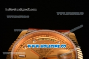 Rolex Day-Date Asia 2813/Swiss ETA 2836/Clone Rolex 3135 Automatic Yellow Gold Case with Gold Dial and Diamonds Markers (BP)