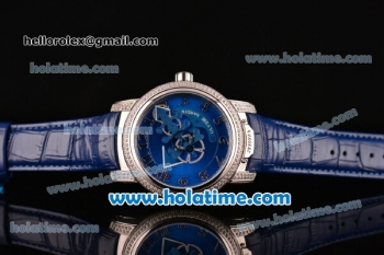 Ulysse Nardin Freak Automatic Steel/Diamond Case with Blue Dial and Blue Leather Strap (EF)