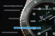 Rolex Submariner Clone Rolex 3135 Automatic Stainless Steel Case/Bracelet with Green Dial and Dot Markers - 1:1 Original (GF)