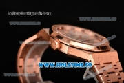 Audemars Piguet Royal Oak 41MM Miyota 9015 Automatic Full Rose Gold with White Dial and Stick Markers (BP)