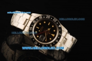 Rolex GMT-Master Swiss ETA 2846 Automatic Movement Steel Case with Black Dial and Black Ceramic Bezel