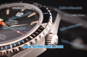 Omega Seamaster Planet Ocean Swiss ETA 2836 Automatic Steel Case with Black Dial and Black Rubber Strap
