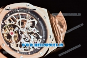 Audemars Piguet Royal Oak Skeleton Tourbillon Swiss Tourbillon Manual Winding Rose Gold Case Skeleton Dial With Dots Markers Rose Gold Bracelet