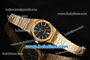 Audemars Piguet Royal Oak Swiss ETA 2824 Automatic Full Yellow Gold with Gold Sitck Markers and Blue Dial - 1:1 Original