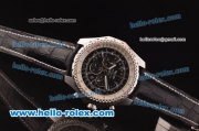 Breitling For Bentley Chronograph Quartz Movement with Black Dial and Leather Strap