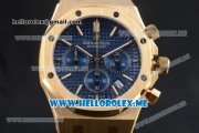 Audemars Piguet Royal Oak Miyota Quartz Yellow Gold Case/Bracelet with Blue Dial and Stick Markers