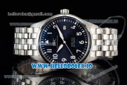 IWC Pilot's Watch Mark XVIII Miyota 9015 Automatic Steel Case Blue Dial With Arabic Numeral Markers Steel Bracelet