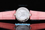 Bvlgari B Zero 1 Quartz with White MOP Dial and White Bezel -Pink Strap-Lady Size