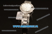 1:1 Cartier Ballon Bleu De 2671 Auto Steel Case with White Dial and Steel Bracelet