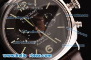 Panerai Radiomir Chrono Venus 75-CHG Automatic Steel Case with Black Dial and Black Leather Strap - 1:1 Original