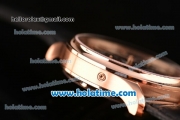 IWC Portuguese Automatic Movement Rose Gold Case with Black Dial and Black Leather Strap