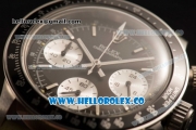 Rolex Daytona Vintage Edition Chrono Miyota OS20 Quartz Steel Case with Steel Bezel and Green Leather Strap