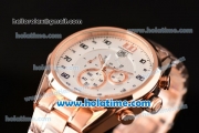 Tag Heuer Mikrograph Chrono Miyota OS10 Quartz Full Rose Gold with White/Grey Dial and Arabic Numeral Markers