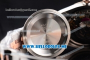 Rolex Datejust Clone Rolex 3135 Automatic Two Tone Case/Bracelet with Dark Blue Dial and Stick Markers (BP)
