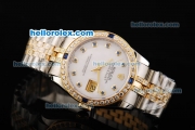 Rolex Datejust Automatic Movement with Diamond Bezel and Two Tone Bracelet