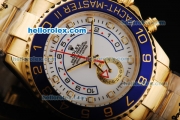 Rolex Yacht-Master II Oyster Perpetual Automatic Full Gold with Blue Bezel and White Dial