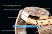 Audemars Piguet Royal Oak 41MM Chronograph Swiss Valjoux 7750 Automatic Rose Gold Case/Bracelet with Brown Dial (EF)