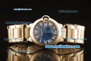 Cartier Ballon bleu de Swiss ETA Quartz Full Steel with Blue Dial and Roman Markers