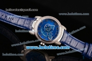 Ulysse Nardin Freak Automatic Steel/Diamond Case with Blue Dial and Blue Leather Strap (EF)