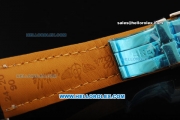 Breitling Chronomat B01 Chronograph Miyota Quartz Movement Steel Case with Rose Gold Bezel and Black Leather Strap