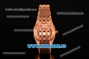 Audemars Piguet Royal Oak Clone AP Calibre 3120 Automatic Full Rose Gold with Black Dial and Stick Markers (EF)