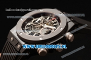 Hublot Big Bang Unico Chrono Swiss Valjoux 7750 Automatic PVD Case with Skeleton Dial PVD Bezel and Black Rubber Strap - 1:1 Original