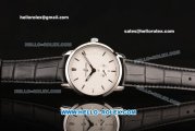 Ulysse Nardin Classico Miyota OS2035 Quartz Steel Case with Stick Markers White Dial and Black Leather Strap