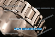 Cartier Rotonde De Miyota Quartz Steel Case/Bracelet with Brown Dial