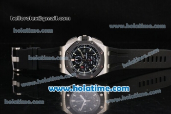 Audemars Piguet Royal Oak Offshore Chrono Swiss Valjoux 7750 Automatic Steel Case with Black Bezel and Stick Markers - 1:1 Best Edition (ZF)