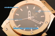 Hublot Classic Fusion Swiss ETA 2824 Automatic Movement Rose Gold Case with Black Dial and Black Rubber Strap