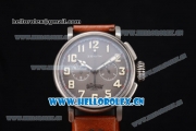 Zenith Heritage Pilot Ton-up Miyota Automatic Steel Case with Grey Dial and Brown Leather Strap Arabic Numeral Markers