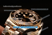 Rolex Submariner Swiss ETA 2836 Automatic Two Tone Case/Bracelet with Black Dial Diamonds (BP)