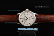 IWC Schaffhausen Mark XV Automatic Movement Steel Case with White Dial and Brown Leather Strap