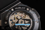 Hublot Big Bang Aero Bang Swiss Valjoux 7750 Automatic Movement Ceramic Case with Titanium Bezel and Black Dial