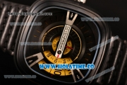 SevenFriday M2-1 Miyota 82S7 Automatic PVD Case with Black/Yellow Dial and Black Leather Strap