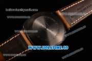 Panerai PAM 604 Radiomir Firenze 3 Days Asia 6497 Manual Winding PVD Case with Black Dial and Brown Leather Strap - Stick/Arabic Numeral Markers