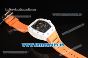 Richard Mille RM 055 Bubba Watson 9015 Automatic Ceramic Case with Black Dial Dots Markers and Rubber Strap