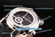 Vacheron Constantin Malte Asia ST25 Automatic Steel Case with Black Leather Strap and White/Black Dial