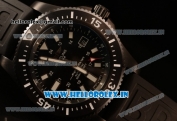 Breitling SuperOcean 2824 Auto Black PVD Case with Black Dial and Black Rubber Strap - 1:1 Origianl (GF)