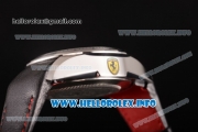 Scuderia Ferrari Chronograph Miyota OS20 Quartz Steel Case with Yellow Dial Black Leather Strap and Silver Arabic Numeral Markers