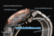 Rolex Submariner Asia 2813 Automatic PVD Case with Orange Markers and Carbon Fiber Dial