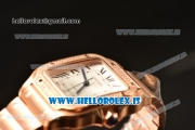 Cartier Santos De Cartier Rose Gold Miyota 9015 Auto With Diamonds Bezel WJSA0009