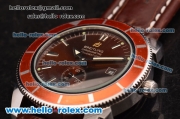 Breitling Super Ocean Automatic Movement Black Dial with Brown Bezel and Leather Strap