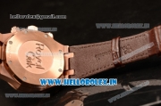 Audemars Piguet Royal Oak Chrono Rose Gold Case With Brown Dial 7750 Automatic Brown Leather 26331OR.OO.D821CR.01