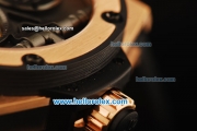 Hublot King Power Swiss Tourbillon Manual Winding Movement Rose Gold Case with Black Rubber Strap