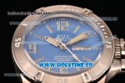 Ball Engineer Hydrocarbon Spacemaster Miyota 8205 Automatic Date-Day Steel Case with Blue Dial and Arabic Numeral/Stick Markers (YF)