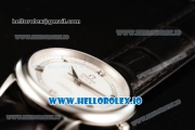 Omega De Ville Prestige Co-Axial Clone Omega Calibre 2500 Automatic Movement Steel White Dial and Roman Numeral Markers Leather Strap (YF)