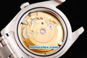 Rolex Day Date Oyster Perpetual Swiss ETA 2836 Automatic Movement Silver Case with White Dial and Diamond Markers