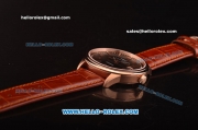 IWC Ingenieur Limited Edition Swiss ETA 2824 Automatic Rose Gold Case with Grey Dial and Brown Leather Strap